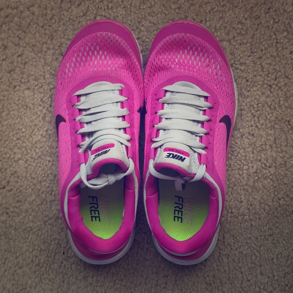 Nike free 3.0 sneakers in pink/grey combo